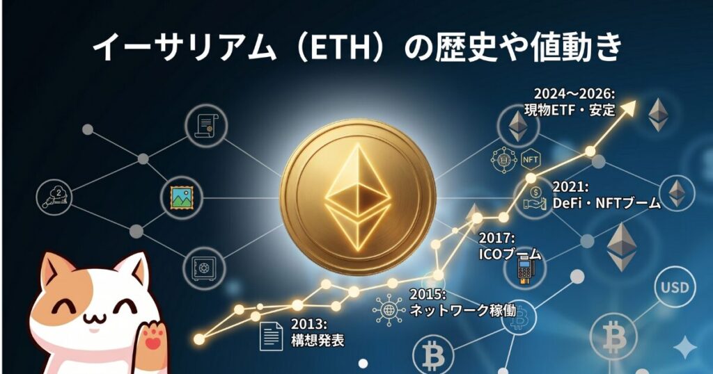 イーサリアムの歴史や値動き